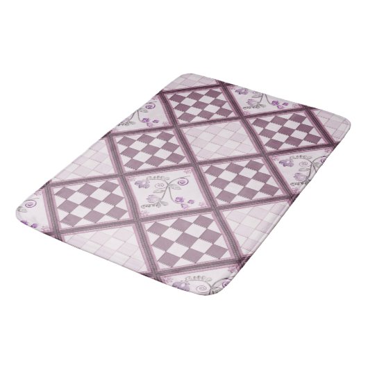 Glastegels 3D paarse kleur Badmat (Gekanteld)