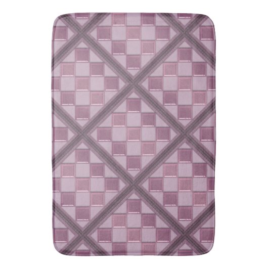 Glastegels 3D paarse kleur Badmat (Voorkant Verticaal)