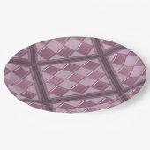 Glastegels 3D paarse kleur Papieren Bordje (Gekanteld)