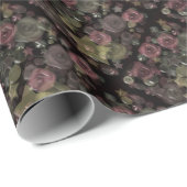 Glastegels 3D vloeibare rozen en sterren Cadeaupapier (Rol Hoek)