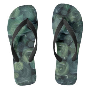 Glastegels 3D vloeibare rozen en sterren Teenslippers