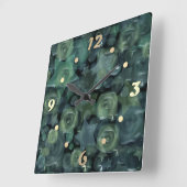 Glastegels 3D vloeibare rozen en sterren Vierkante Klok (Hoek)