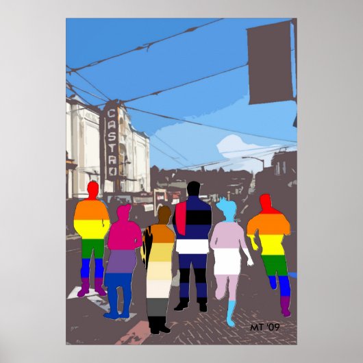 Glastige mensen in Castro #2 Kunstafdrukken Poster (Voorkant)