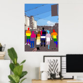 Glastige mensen in Castro #2 Kunstafdrukken Poster (Thuiskantoor)