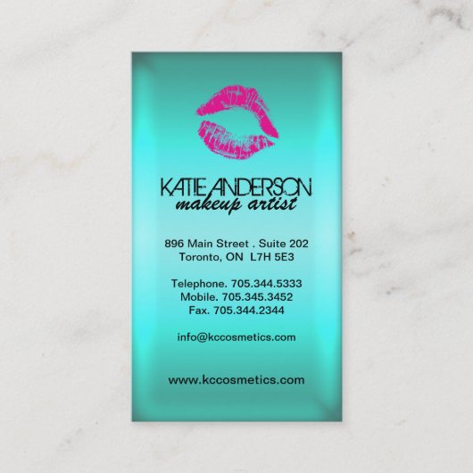 Glastige vloeiende Visitekaartjes (Voorkant)