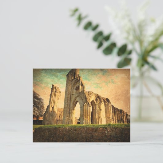 Glastonbury Abbey Briefkaart (Staand voorkant)