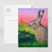 Glastonbury Hare Briefkaart (Voorkant / Achterkant)