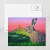 Glastonbury Hare Briefkaart (Voorkant / Achterkant)