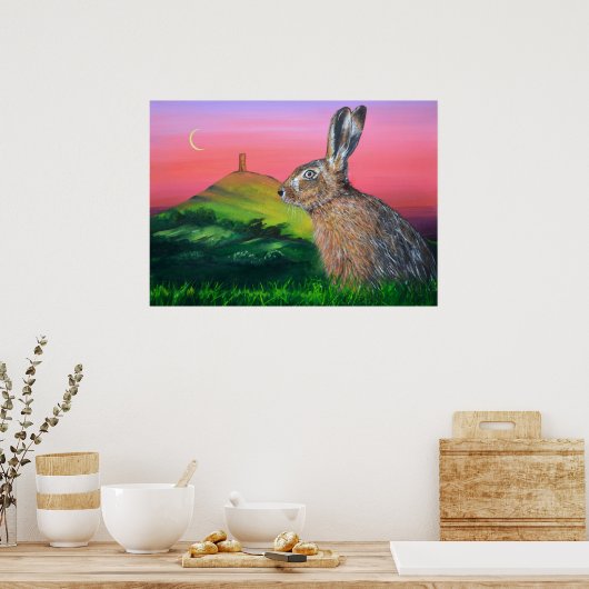 Glastonbury Hare Poster (Keuken)