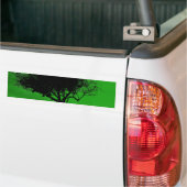 Glastonbury Hawthorn. Boom op Hill. Groen zwart. Bumpersticker (Op Truck)