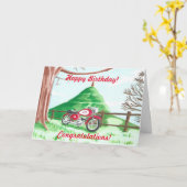 Glastonbury Motorcycle Tour Verjaardag Kaart (Gele Bloem)