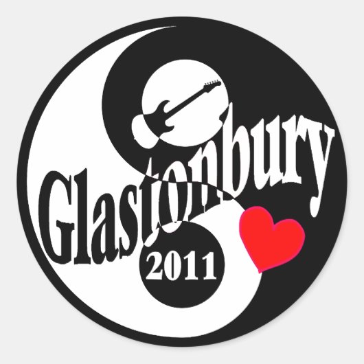 Glastonbury Ronde Sticker (Voorkant)