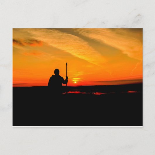 Glastonbury Sunrise Briefkaart (Voorkant)