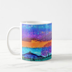 Glastonbury Tor and Tree of Life Mok Home Gift
