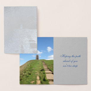 Glastonbury Tor Path Folie Kaart