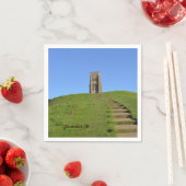 Glastonbury Tor Somerset Engeland Foto Servetten (Insitu)