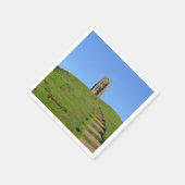 Glastonbury Tor Somerset Engeland Foto Servetten (Hoek)