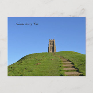 Glastonbury Tor Somerset England Foto Briefkaart
