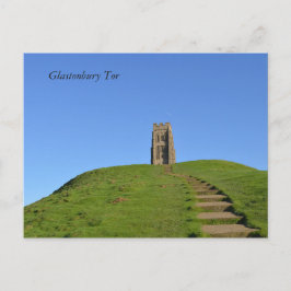 Glastonbury Tor Somerset England Foto Briefkaart
