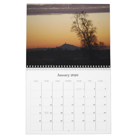 Glastonbury Tor - Somerset Kalender (Jan 2026)