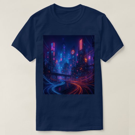 Glasvezel stadsgezicht t-shirt (Design voorkant)