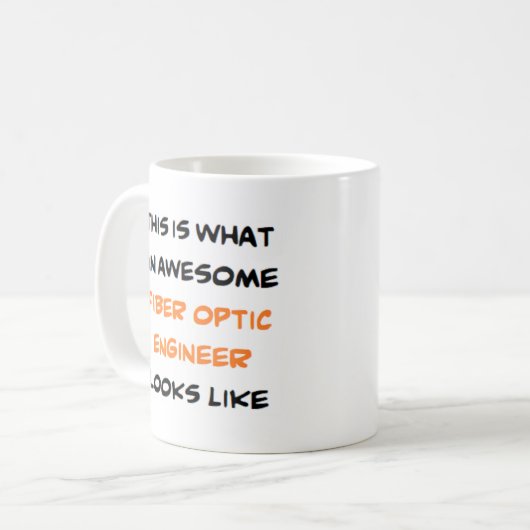 glasvezelingenieur, geweldige koffiemok (Voorkant links)