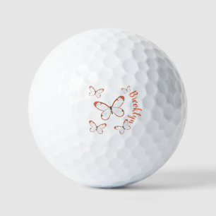 Glasvleugel vlinder cartoon illustratie golfballen