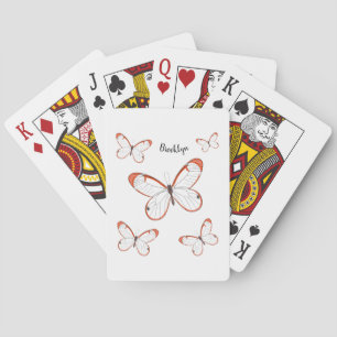 Glasvleugel vlinder cartoon illustratie pokerkaarten