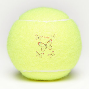 Glasvleugel vlinder cartoon illustratie tennisballen