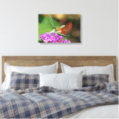 Glasvlinder Kolibrie Pijlstaart Canvas Afdruk (Insitu (Slaapkamer))