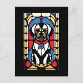 glasvochthond feestdagenkaart (Voorkant)