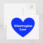 Glaswegian Lass Briefkaart (Voorkant / Achterkant)