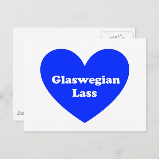 Glaswegian Lass Briefkaart (Voorkant / Achterkant)
