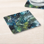 Glaswerk, abstract patroon kartonnen onderzetters (Schuin)