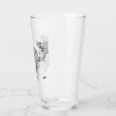 Glaswerk Bier Mok: Buffalo's op de vlucht Glas (Links)