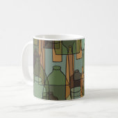 Glaswerk Galore: flessenpatroon Koffiemok (Voorkant links)