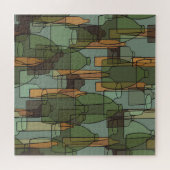 Glaswerk Galore: flessenpatroon Legpuzzel (Horizontaal)