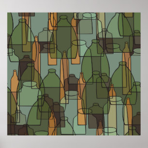 Glaswerk Galore:  flessenpatroon Poster