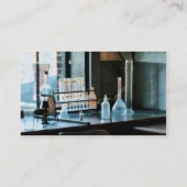 Glaswerk in lab visitekaartje (Achterkant)