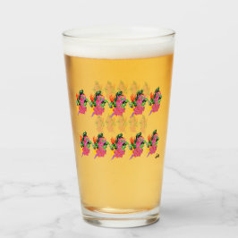 Glaswerk: Tropische bloemen Glas