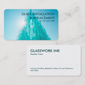 Glaswerk Visitekaartje (Voorkant / Achterkant)
