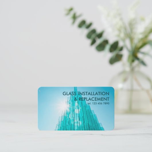 Glaswerk Visitekaartje (Staand voorkant)