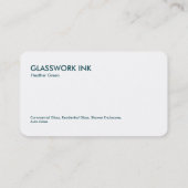Glaswerk Visitekaartje (Achterkant)