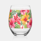 Glaswerk voor tropische bloemen wijnglas zonder voet (Rechts)