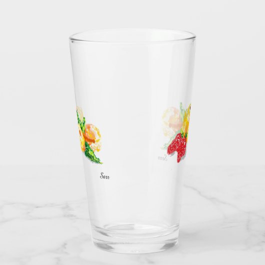 Glaswerk: Vruchten Glas (Links)