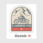 Glaubenbergpas zwitserse-alpen motorfietstocht sticker (Vel)