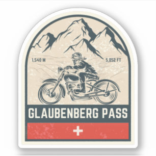 Glaubenbergpas zwitserse-alpen motorfietstocht sticker