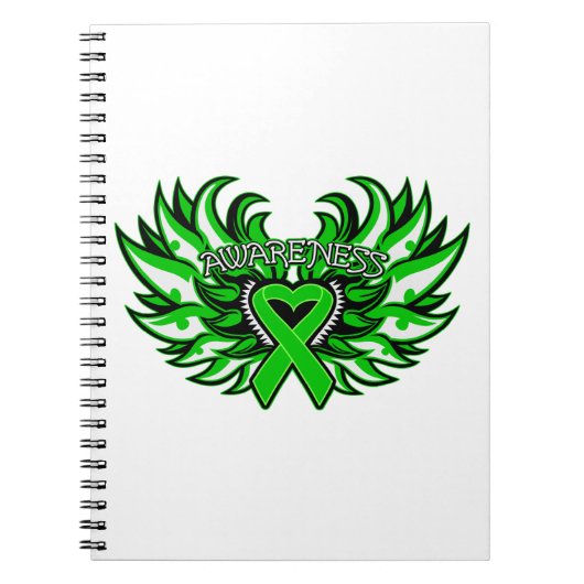 Glaucoma Awareness Heart Wings Notitieboek (Voorkant)