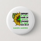 Glaucoma Awareness Ribbon Support Giften Ronde Button 5,7 Cm (Voorkant)