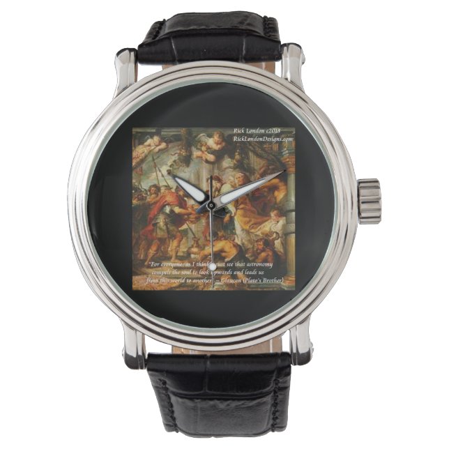 Glaucon (Plato's Brother) & Astronomy Quote Watch Horloge (Voorkant)